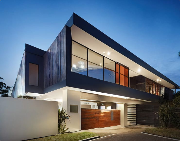 Façade d’une maison contemporaine